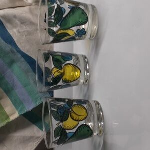 Vintage Fruit Glasses (3)